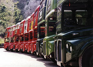 Routemasters on display