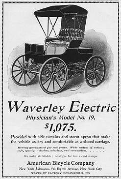 Waverley Electric, Anzeige aus dem Jahr 1899