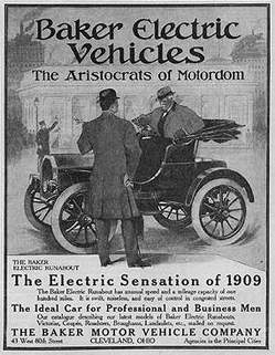 Baker Electric, Anzeige aus dem Jahr 1909