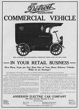 Detroit Electric, Anzeige vom 11.01.1913