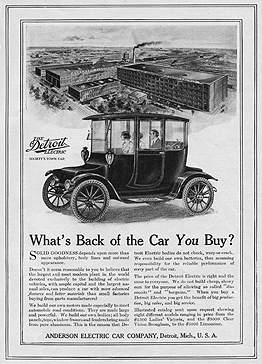 Detroit Electric, Anzeige vom 08.03.1913