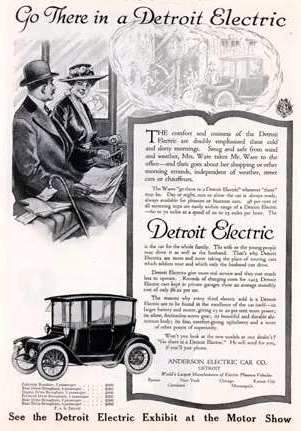 Detroit Electric, Anzeige vom 26.12.1914