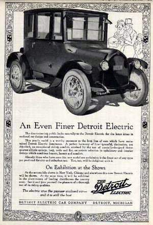 Detroit Electric, Anzeige vom 28.12.1919