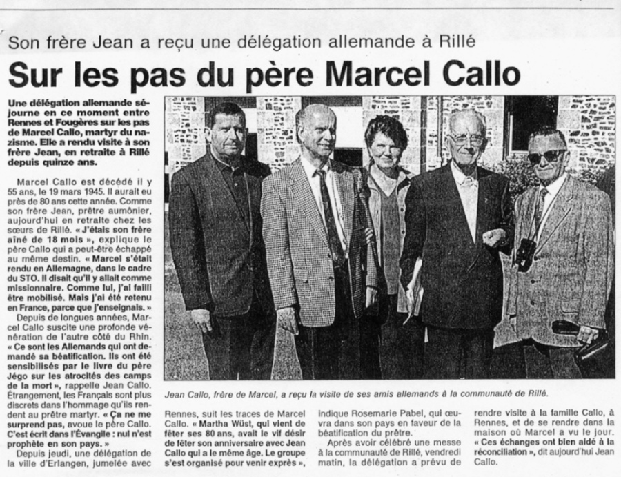 Artikel der Ouest France vom 20. M&auml;rz 1995