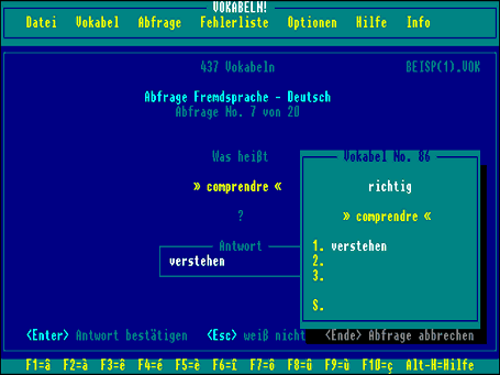 Screenshot Vokabeln!