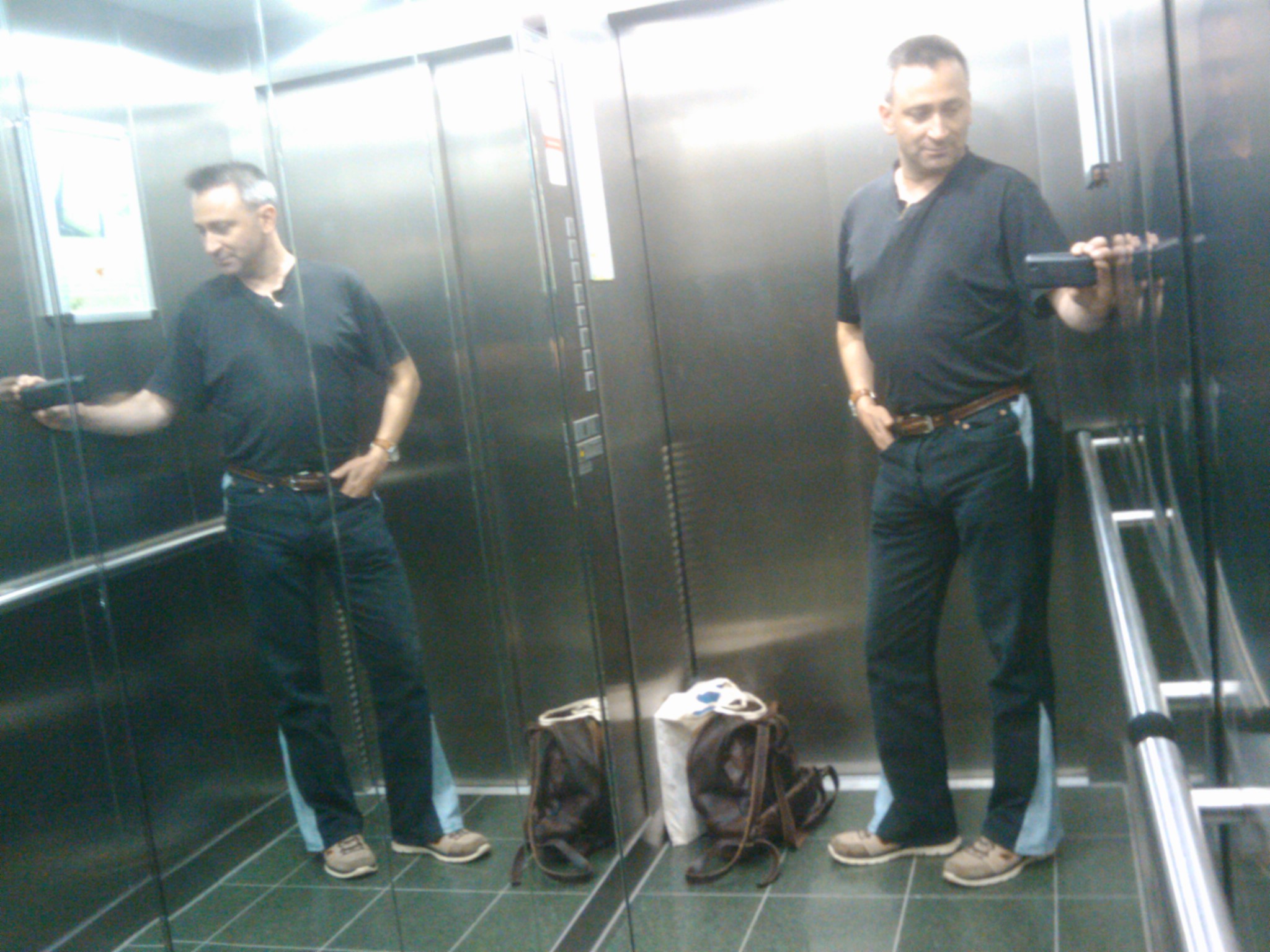 RWF in elevator at SLES-12 training site