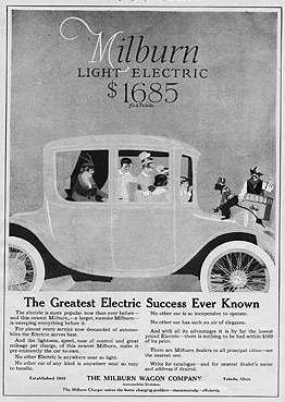 Milburn Light Electric, Anzeige vom 26.08.1916