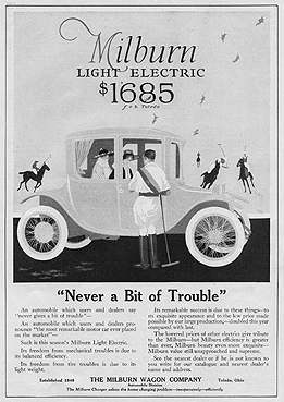 Milburn Light Electric, Anzeige vom 30.09.1916