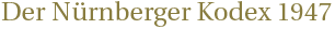  N&uuml;nberger Kodex 1997 